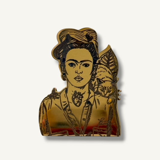 Pin Frida Dorado